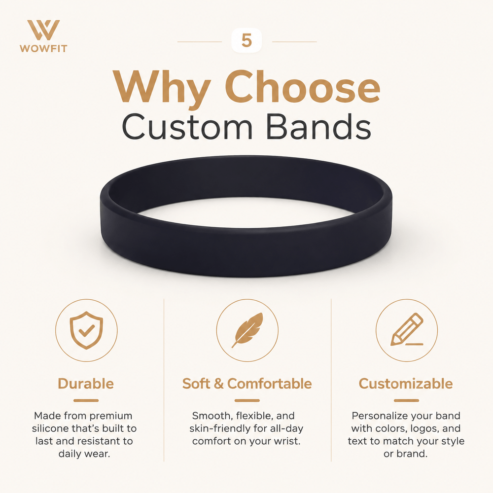 100pcs Custom Silicone Wristbands, Personalised Gift Set